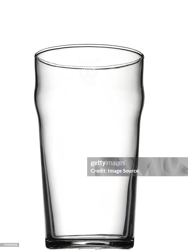 Empty beer glass