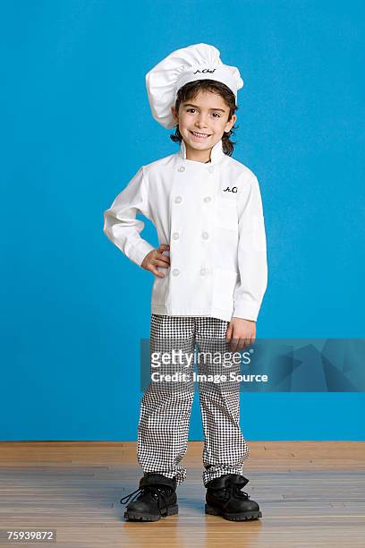 boy dressed as chef - child chef stock pictures, royalty-free photos & images