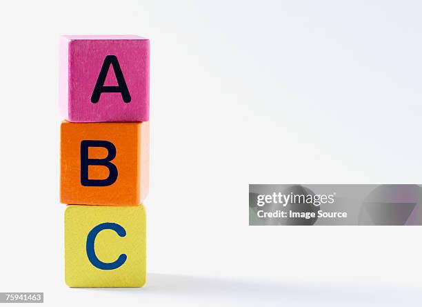 alphabet building blocks - abc ストックフォトと画像