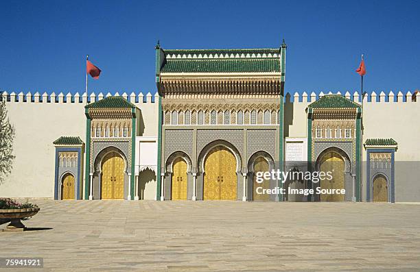 royal palace fes - dar el makhzen stock-fotos und bilder