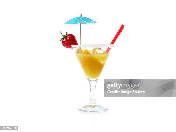 a cocktail - cocktail umbrella stock pictures, royalty-free photos & images