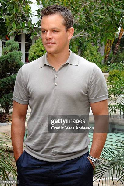 Matt Damon at "The Bourne Ultimatum" press conference at The Four Seasons Hotel in Beverly Hills, California on July 21, 2007.