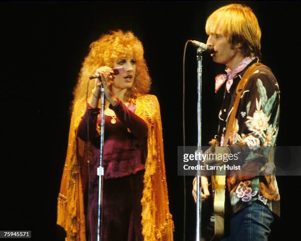 Musicians Tom Petty & Stevie Nicks perform onstage in 1981.