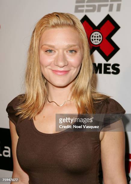 Musician Moira Cue arrives to the Disturbia DVD Launch and X Games 13 Kick Off Party at The Standard Downtown Hotel on August 02, 2007 in Los...
