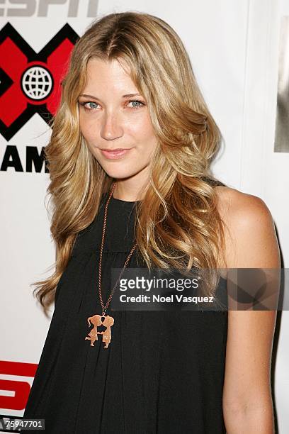 Actress Sarah Roemer arrives to the Disturbia DVD Launch and X Games 13 Kick Off Party at The Standard Downtown Hotel on August 02, 2007 in Los...