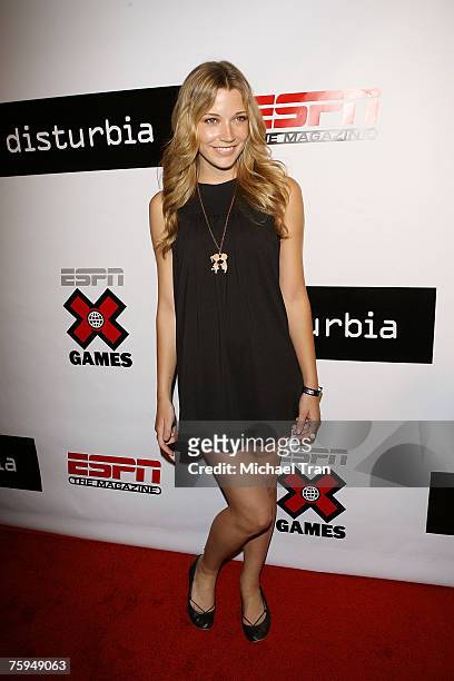Actress Sarah Roemer arrives at the "Disturbia" DVD release party at The Standard Hotel on August 2, 2007 in Los Angeles, California.
