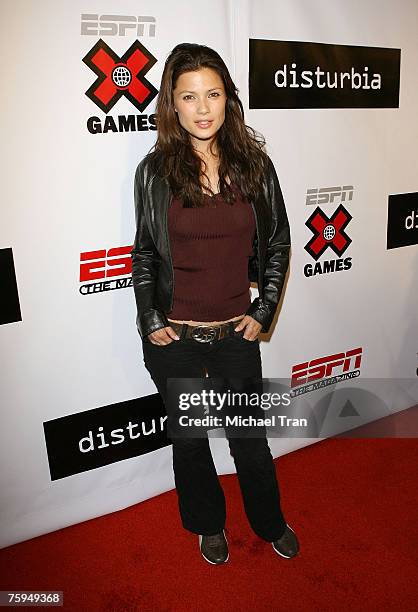 Actress Natassia Malthe arrives at the "Disturbia" DVD release party at The Standard Hotel on August 2, 2007 in Los Angeles, California.