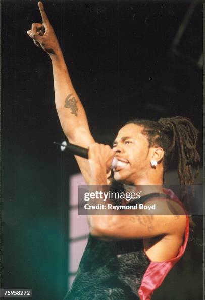 Chicago Rapper Ryme Rapper Busta Rhymes performs at the U.I.C. Pavilion in Chicago,... News ...