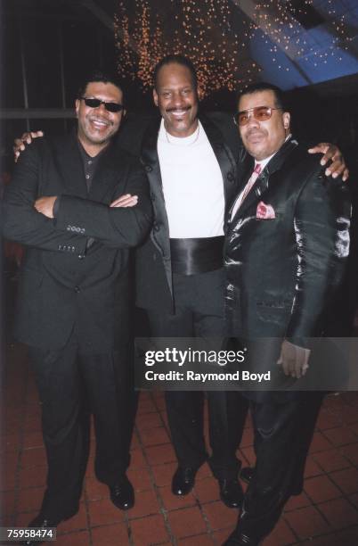 Singers Mickey Clanton , Jobie Thomas and E.J. Johnson of Enchantment poses for photos during 'It's All The Way Live With Levi: 50 Years And Still...