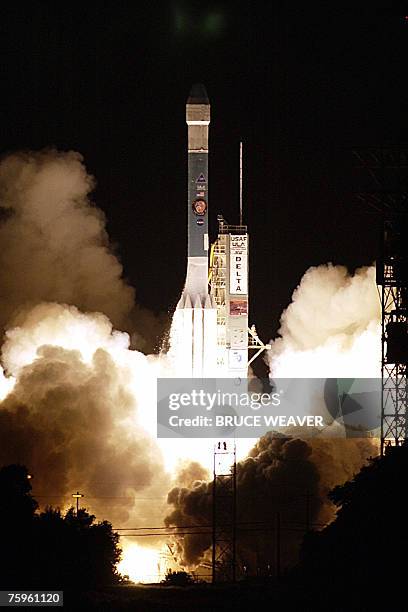 Delta II rocket carrying NASA's Phoenix Mars lander lifts off 04 August 2007 from Pad 17A at Cape Canaveral Air Force Station, Florida. If everything...
