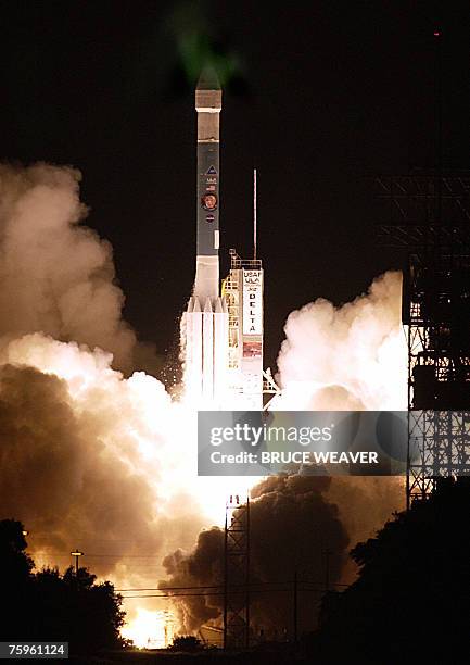 Delta II rocket carrying NASA's Phoenix Mars lander lifts off 04 August 2007 from Pad 17A at Cape Canaveral Air Force Station, Florida. If everything...
