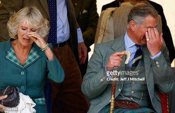 Prince Charles, the Prince of Wales, and his wife Camilla, the Duchess of Cornwall, in their role as the Duke and Duchess of Rothesay, attend the Mey...