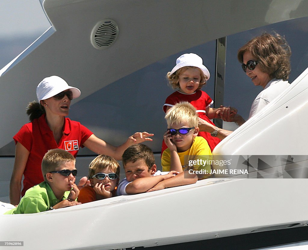 Spanish King Juan Carlos's grandsons Mig