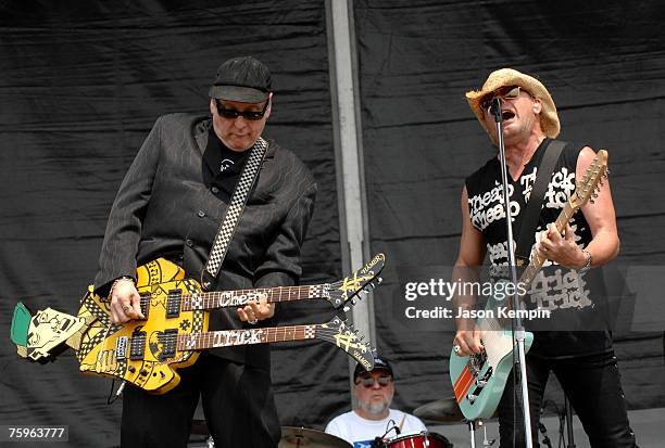 Singer/Guitarist Rick Nielsen of Cheap Trick and Singer/Guitarist Robin Zander of Cheap Trick perform onstage at the Virgin Festival By Virgin Mobile...