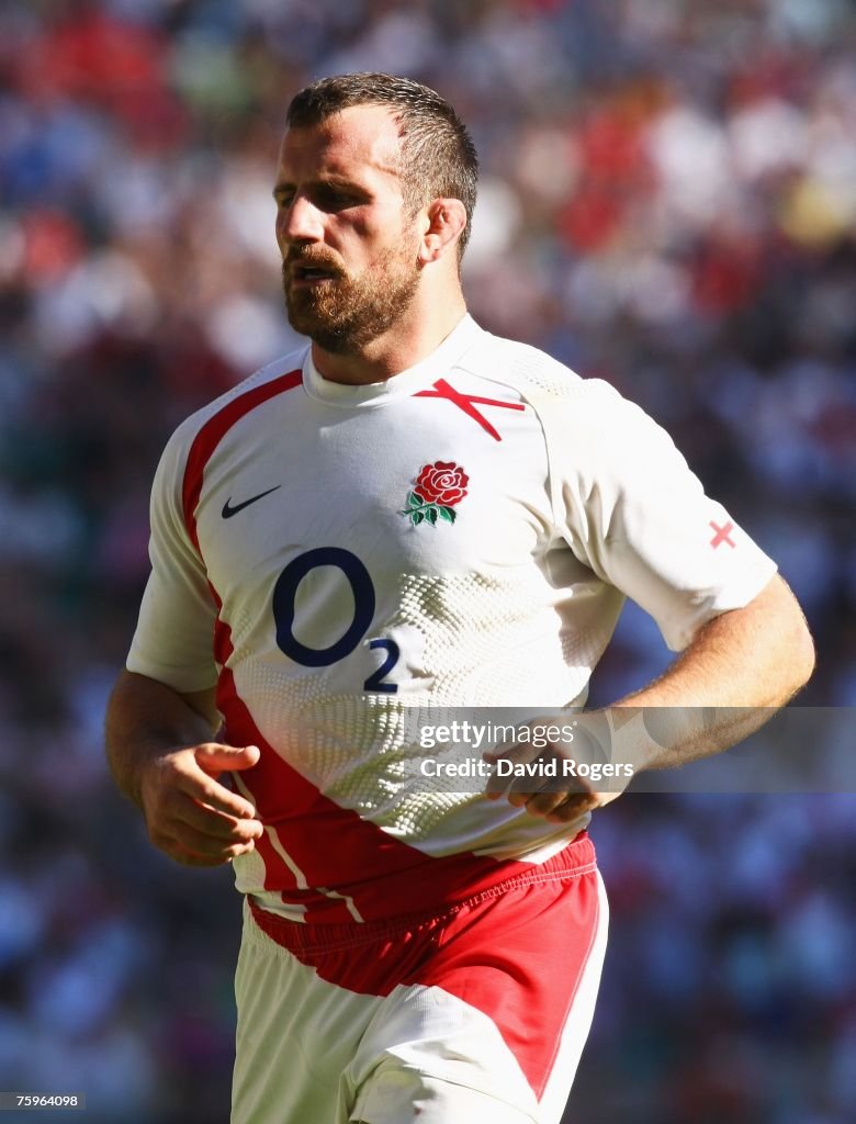 George Chatterton Rugby George Chuter of England looks on during the Investec Challenge rugby ...