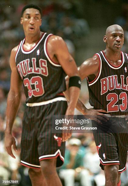 Scottie Pippen and Michael Jordan