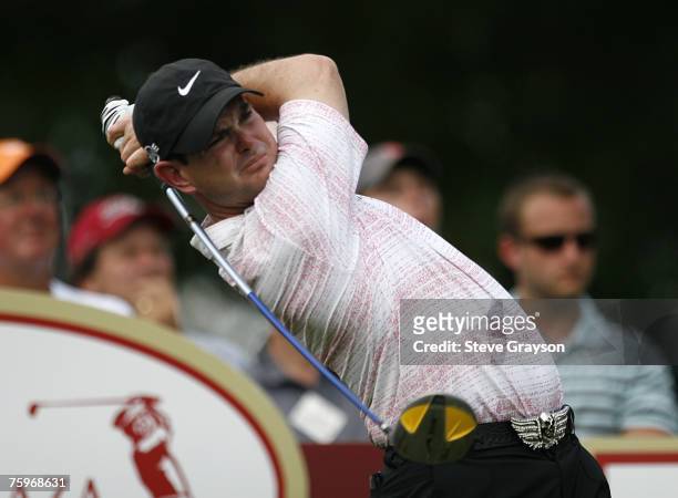 Rory Sabbatini in action during the final round of the 2007 Crowne Plaza Invitational at Colonial at the Colonial Country Club in Fort Worth, Texas...