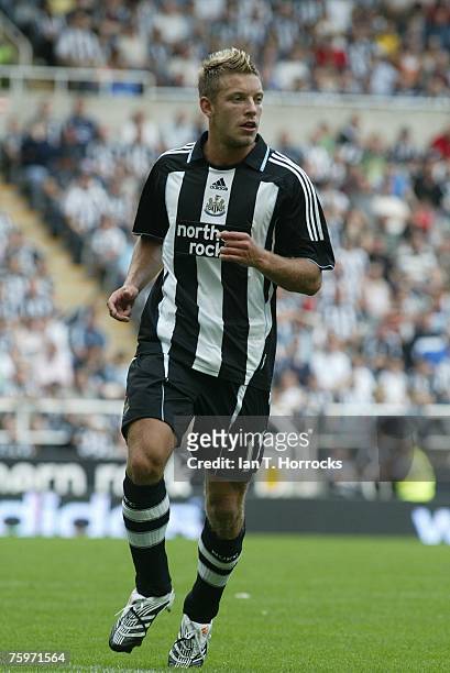 Alan Smith of Newcastle in action during a pre-season friendly between Newcastle United and Sampdoria at St James' Park, Newcastle upon tyne, on...
