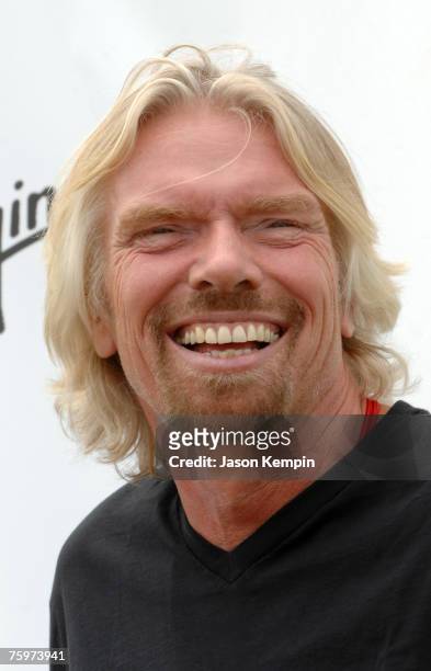 Chairman of Virgin Group, Sir Richard Branson during a press conference at the Green Spot during the Virgin Festival By Virgin Mobile 2007 at Pimlico...