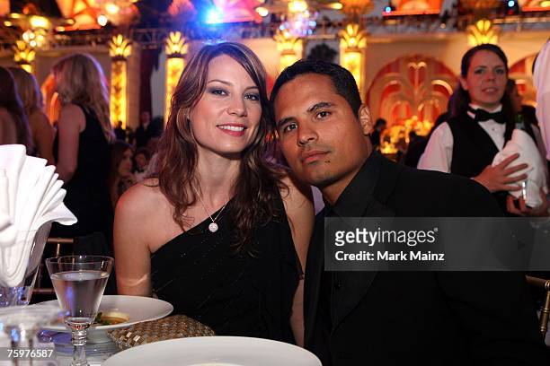 Actor Michael Pena and Brie Shaffer attend the 2007 Church of Scientology summer event celebrating the 38th anniversary of the Church of Scientology...