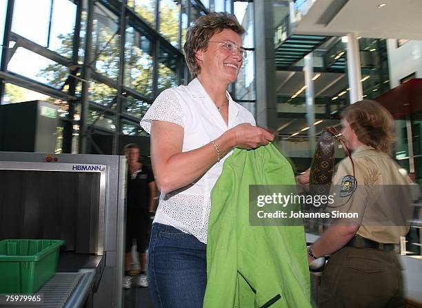 Monika Hohlmeier, daughter of former Bavarian state Governor Franz Josef Strauss, arrives at the last day of his brother's Max Strauss re- trial at...