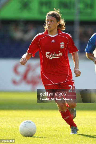 Lucas Leiva of Liverpool during the Port of Rotterdam Tournament match between Liverpool and Shanghai Shenhua FC at the De Kuip Stadium on August...