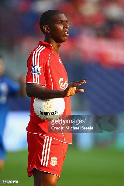 Ryan Babel of Liverpool during the Port of Rotterdam Tournament match between Liverpool and Shanghai Shenhua FC at the De Kuip Stadium on August...