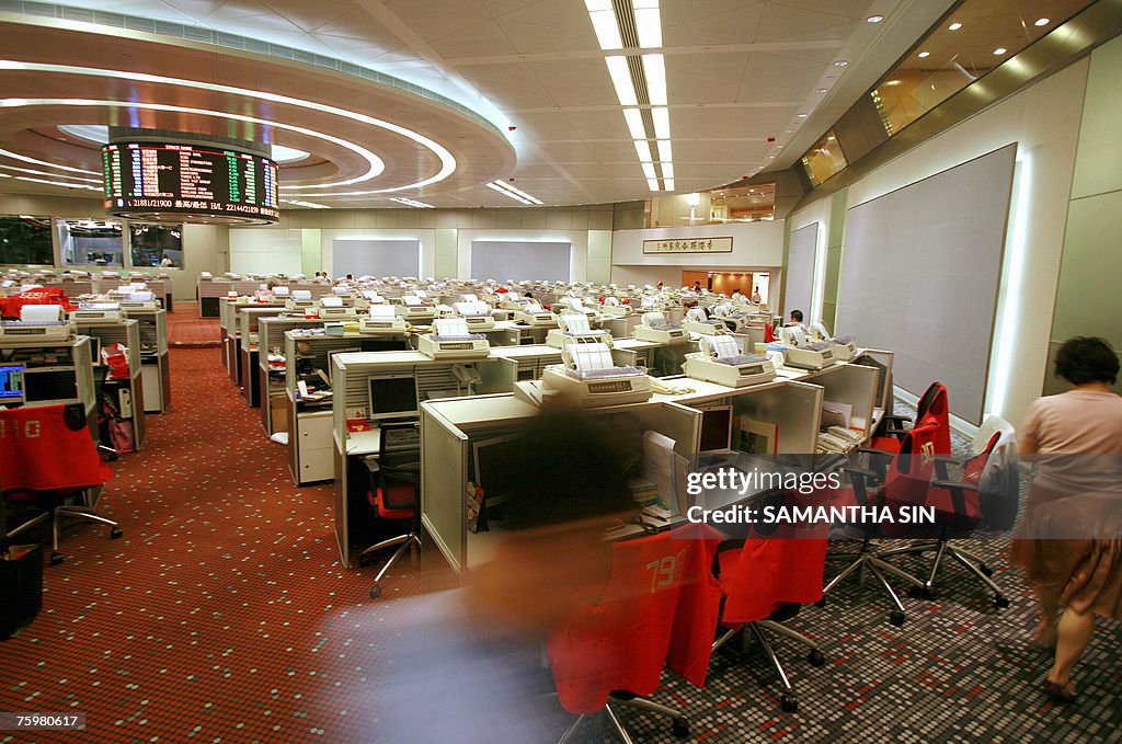 The stock exchange of Hong Kong is seen