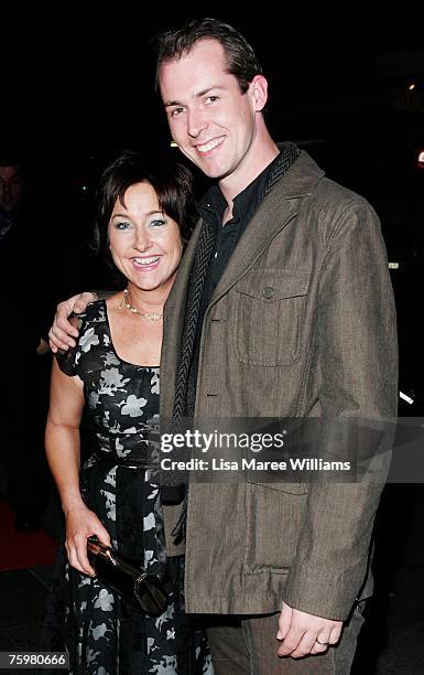 Comedian Fiona O'Loughlin and Mike Mcleish attend the 2007 Helpmann Awards at the Capitol Theatre on August 6, 2007 in Sydney, Australia.