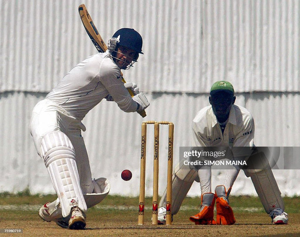 India's batsman Irfan Pathan hits a deli