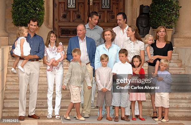 Spanish Royals Family Princess Leonor, Crown Prince Felipe, Princess Letizia, Princess Leonor, King Juan Carlos, Juan Valentin, Inaki Urdangarin,...