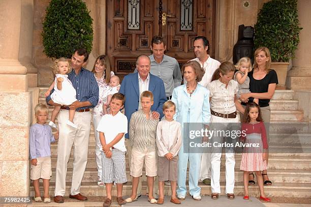 Spanish Royals Family Miguel, Princess Leonor, Crown Prince Felipe, Princess Letizia, Princess Leonor, King Juan Carlos, Juan Valentin, Inaki...