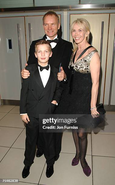 Sting, Trudie Styler and son