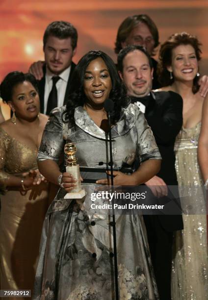 Shonda Rhimes, writer and creator of "Grey's Anatomy," winner Best Television Series, Drama