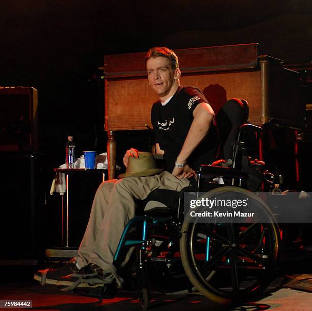 Tomas Young, Iraq war vetran whose story is told in forthcoming "Body of War" documentary by Phil Donahue at Lollapalooza 2007 in Grant Park on...