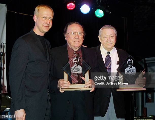 Gibson Chairman/CEO Henry Juszkiewicz with Lifetime Achievement Honorees Earl Scruggs and Scotty Moore