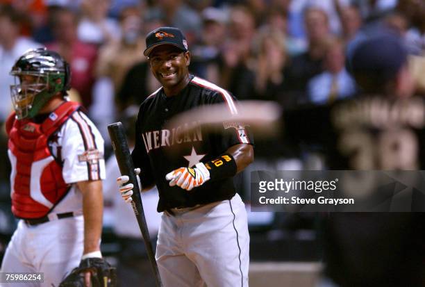Miguel Tejada of the Baltimore Orioles won the 2004 All Star Centry 21 Home Run Derby with a record 15 home runs in the second round at 497 feet long...