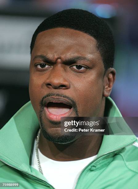 Actor Chris Tucker makes an appearance on MTV's Total Request Live on August 6, 2007 in New York City.