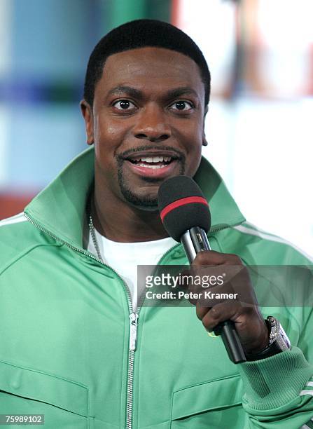 Actor Chris Tucker makes an appearance on MTV's Total Request Live on August 6, 2007 in New York City.
