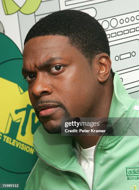 Actor Chris Tucker makes an appearance on MTV's Total Request Live on August 6, 2007 in New York City.