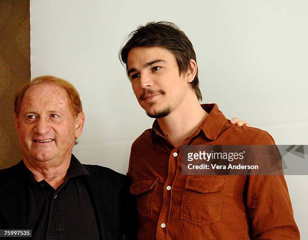 Josh Hartnett with Mike Medavoy at the "Resurrecting the Champ" press conference at The Four Seasons Hotel in Beverly Hills, California on July 31,...