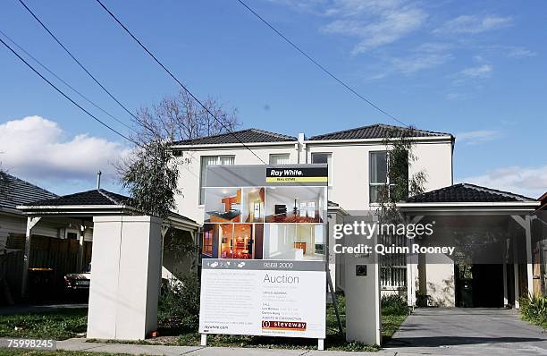 Property is advertised for auction in Oakleigh on August 7, 2007 in Melbourne, Australia. The Reserve Bank of Australia is expected to increase cash...