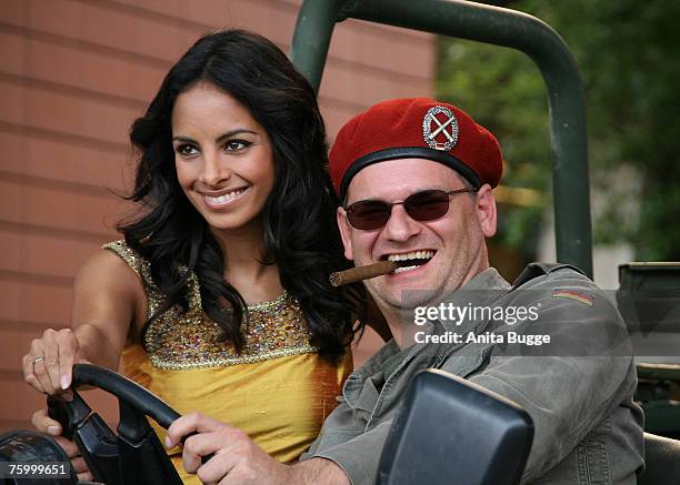 Cast members attend the "Ausbilder Schmidt" - The Movie: Photocall on August 7, 2007 in Berlin, Germany.