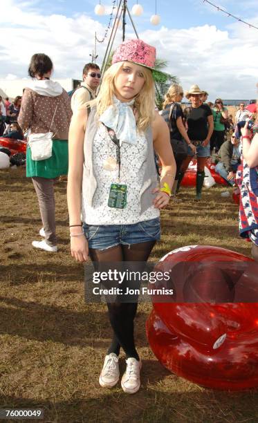 Peaches Geldof in the Virgin Mobile Louder Lounge at the V Festival