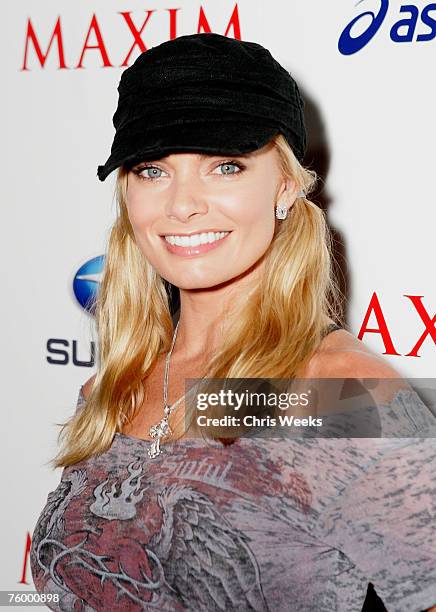 Actress Jaime Pressly arrives at "Maxim ICU" presented by Subaru at Area on August 2, 2007 in West Hollywood, California.