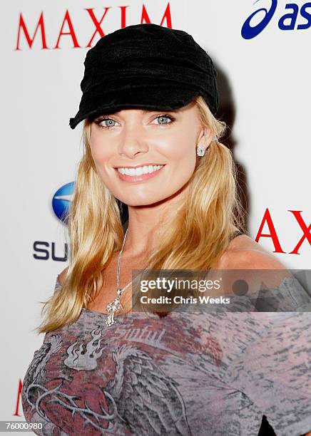 Actress Jaime Pressly arrives at "Maxim ICU" presented by Subaru at Area on August 2, 2007 in West Hollywood, California.