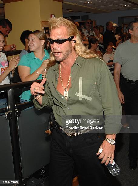 Bounty hunter Duane "Dog" Chapman attends a signing for his new book "You Can Run But You Can't Hide" at Borders Bookstore August 07 , 2007 in New...