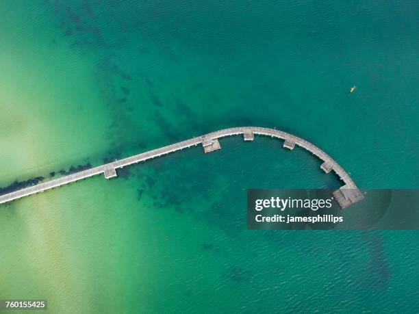 Aerial view of pier, Port of Melbourne, Victoria, Australia