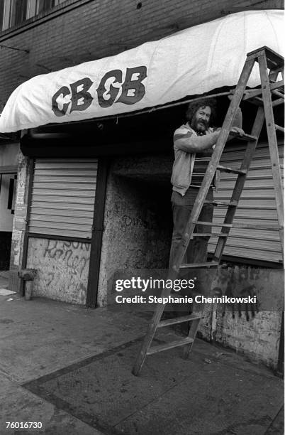 Photo of Hilly Kristal at CBGB's in New York