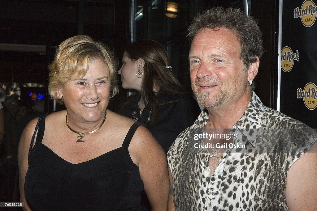 April Kramer Drummer of legendary rock band Aerosmith, Joey Kramer, right, and am ...